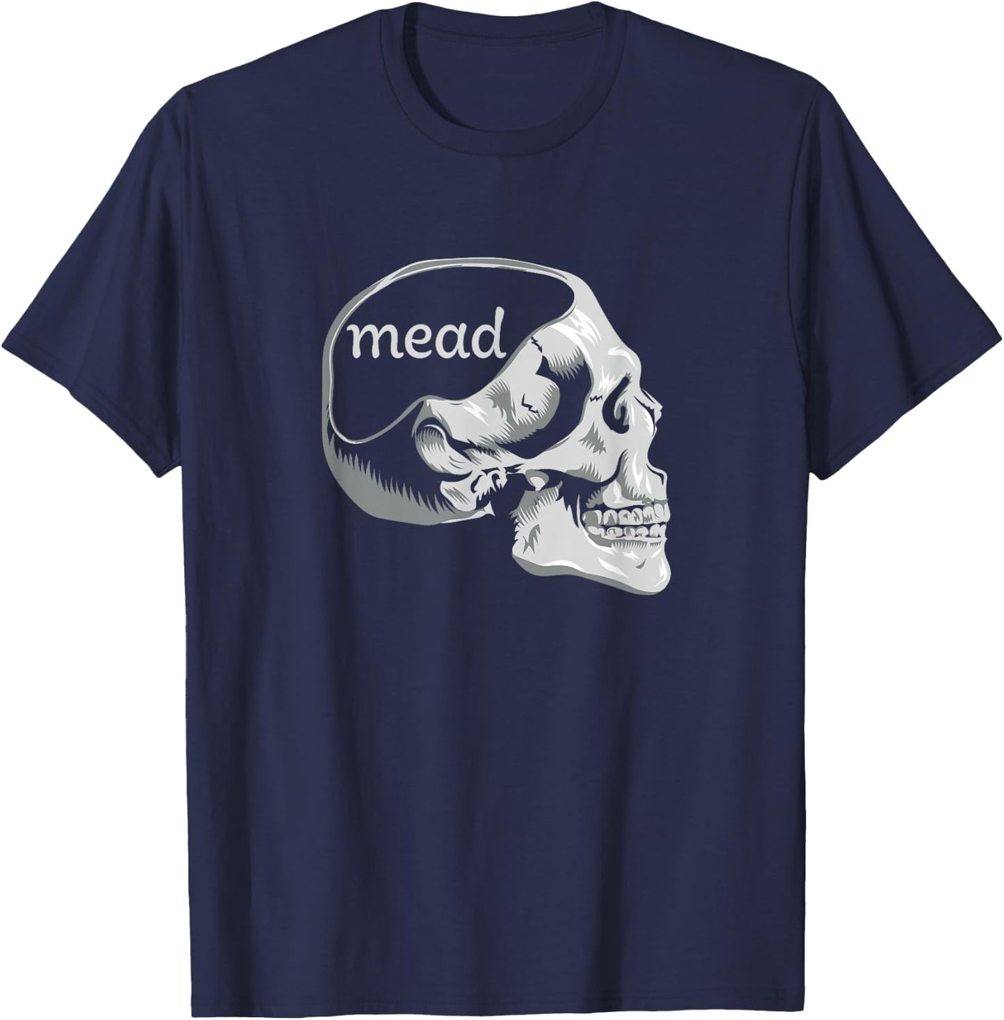 Mead On the Mind | Mead Making, Brewing Funny Graphic T-Shirt - T-Shirt | Navy