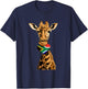 South Africa Flag Giraffe South African Roots Heart T-Shirt - T-Shirt | Navy