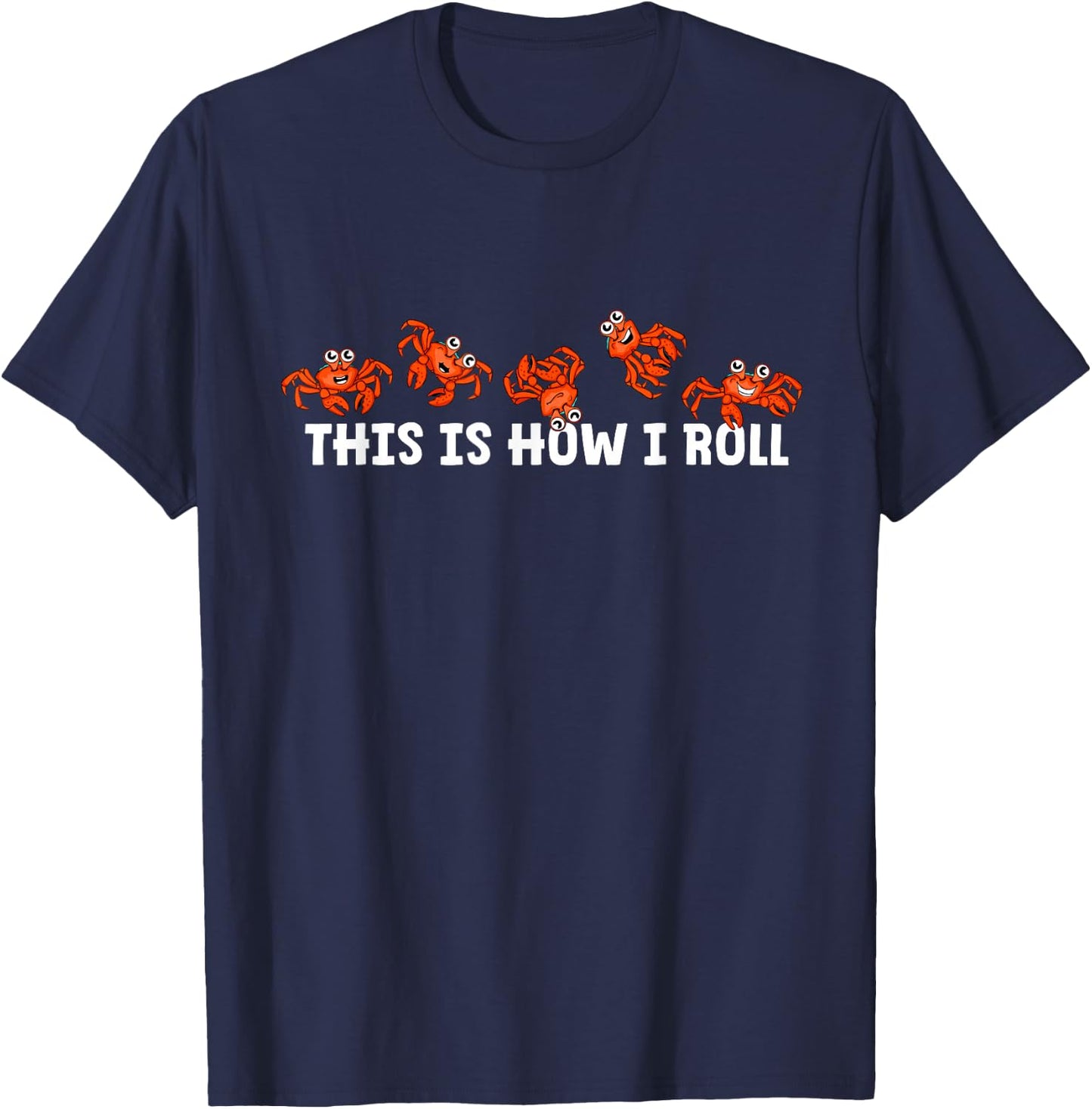 Crab Gifts For Boys & Girls Kids Cute Crabs Ocean Underwater Crab T-Shirt - T-Shirt | Navy