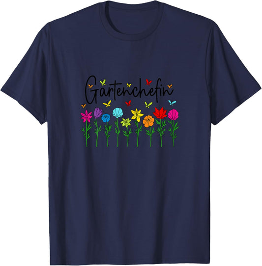 with German Text, gray T-Shirt - T-Shirt | Navy