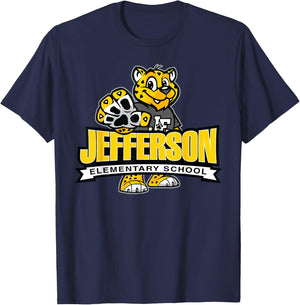 Jefferson Emementary - Jake the Jaguar Je-420 T-Shirt - T-Shirt | Navy