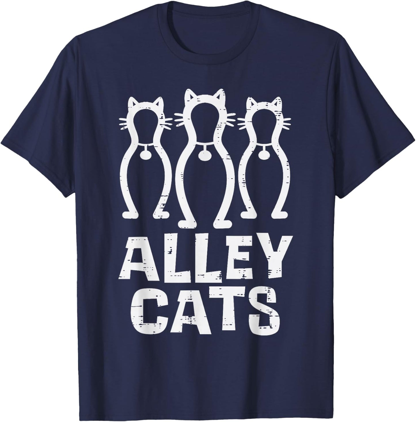 Alley Cats Bowling Team Fun Humor Bowler Player Women Ladies T-Shirt - T-Shirt | Navy