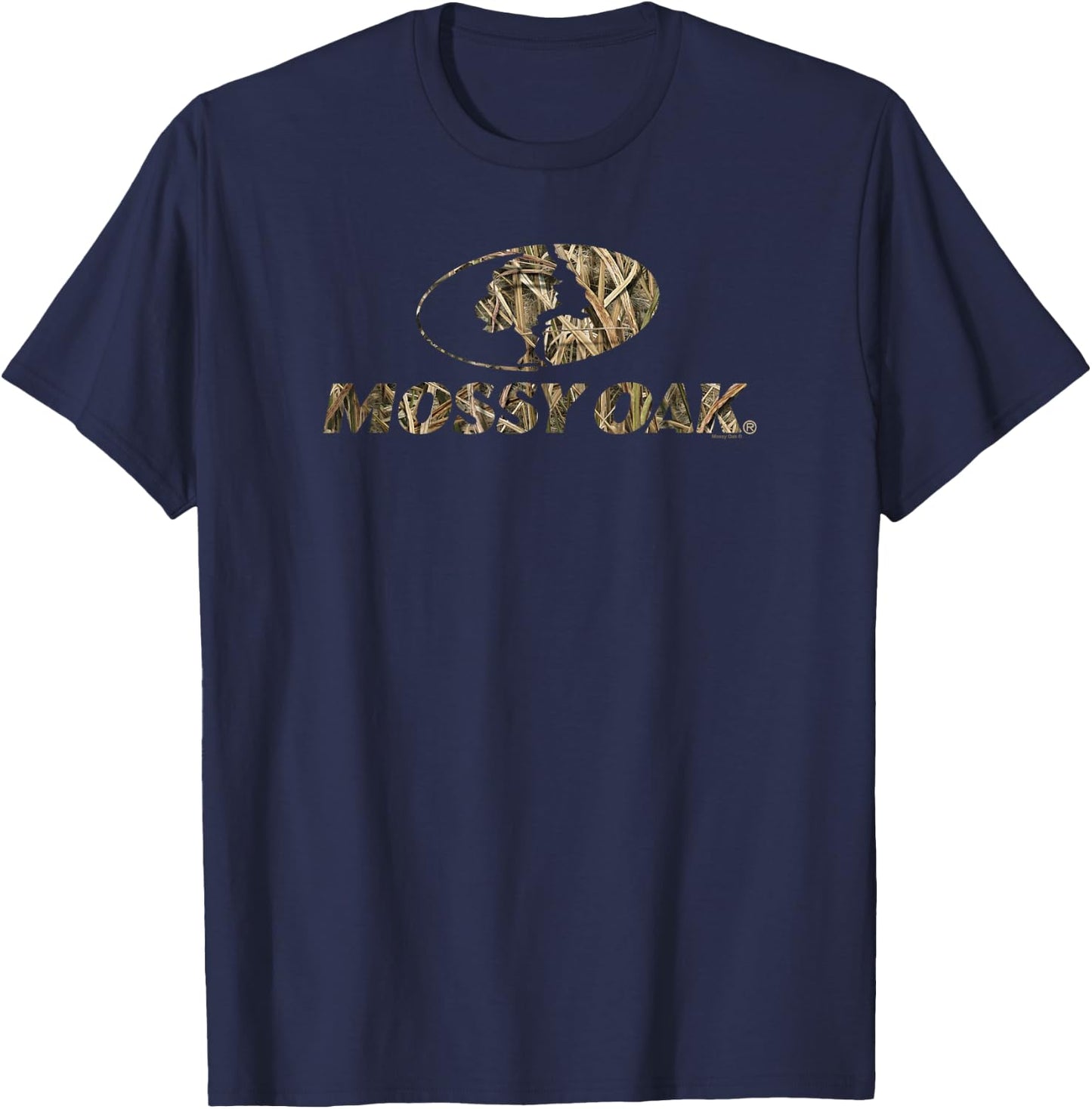 Mossy Oak Nature Camouflage Classic Outdoors Logo V2 T-Shirt - T-Shirt | Navy