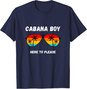 Cabana Boy Pool Party Coconut Summer T-Shirt - T-Shirt | Navy