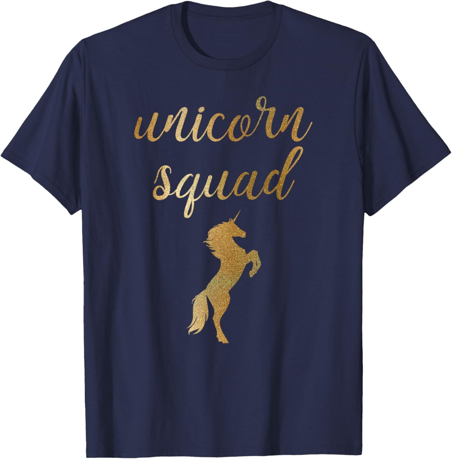 Unicorn Squad Gold Shirt Unicorn T-Shirt - T-Shirt | Navy