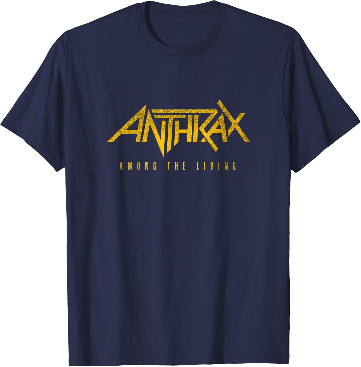 Anthrax Among The Living 35th Front Back Print T-Shirt - T-Shirt | Navy