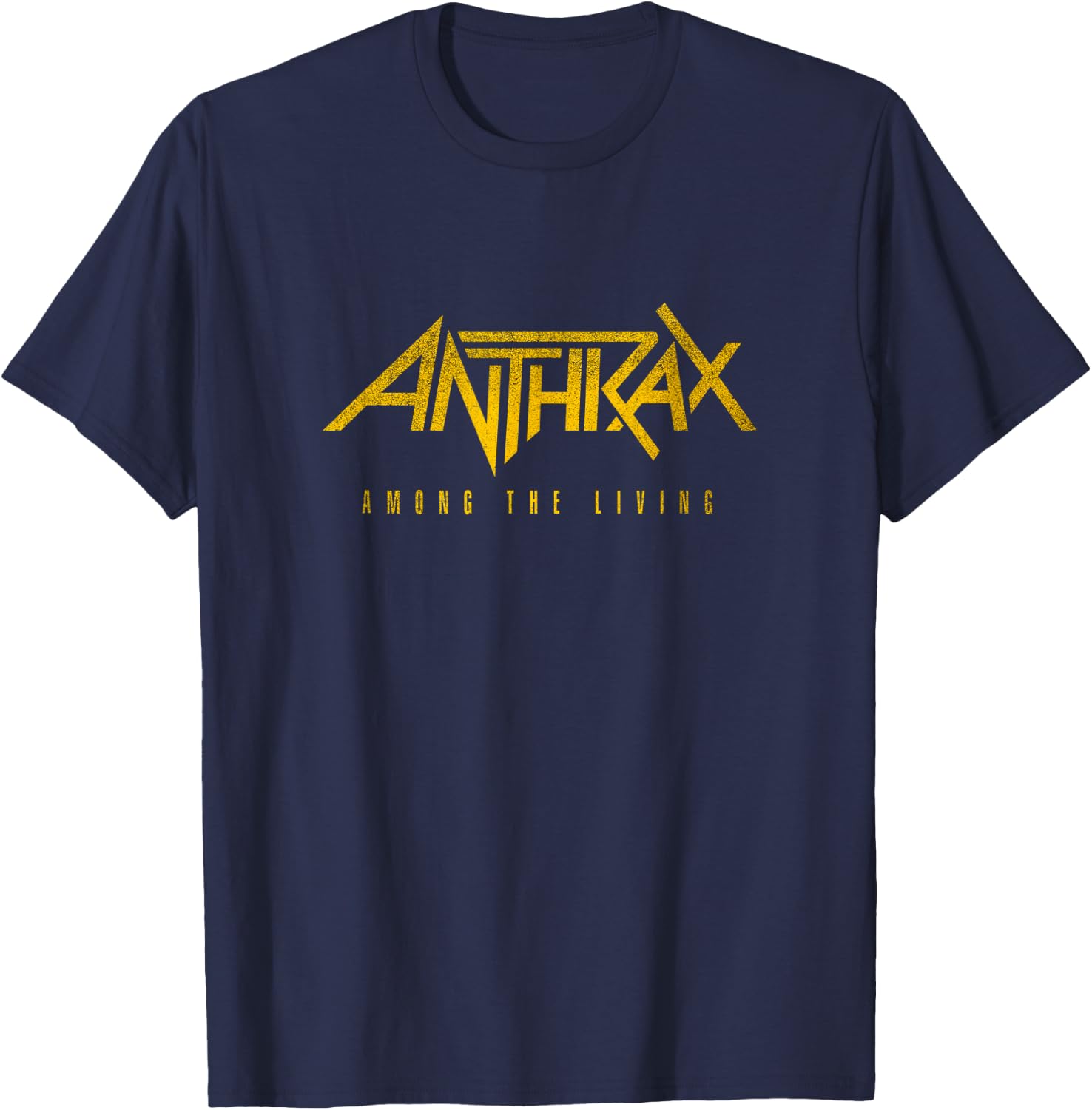 Anthrax Among The Living 35th Front Back Print T-Shirt - T-Shirt | Navy