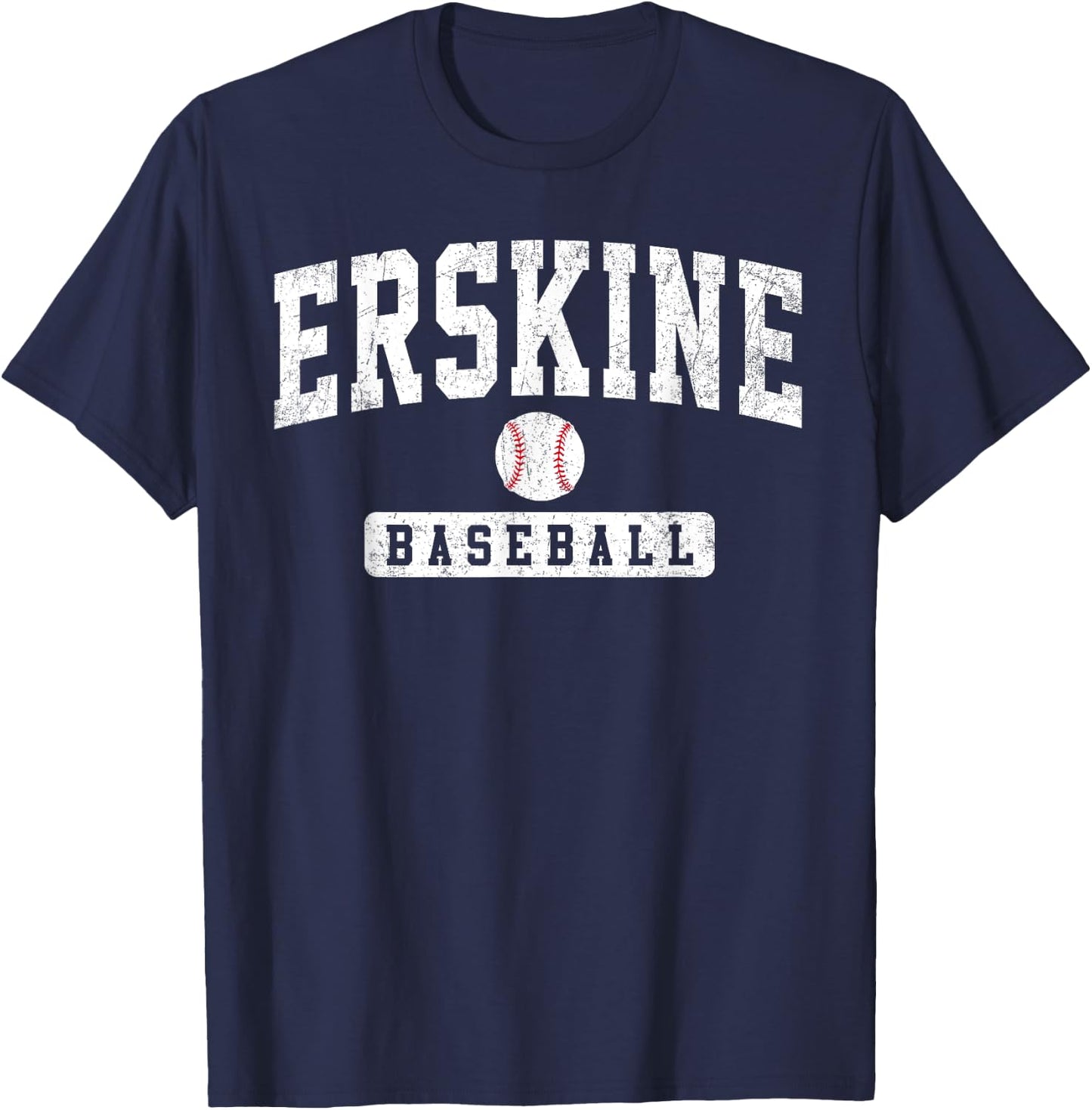 ERSKINE College Baseball Arch Vintage Design Women T-Shirt - T-Shirt | Navy