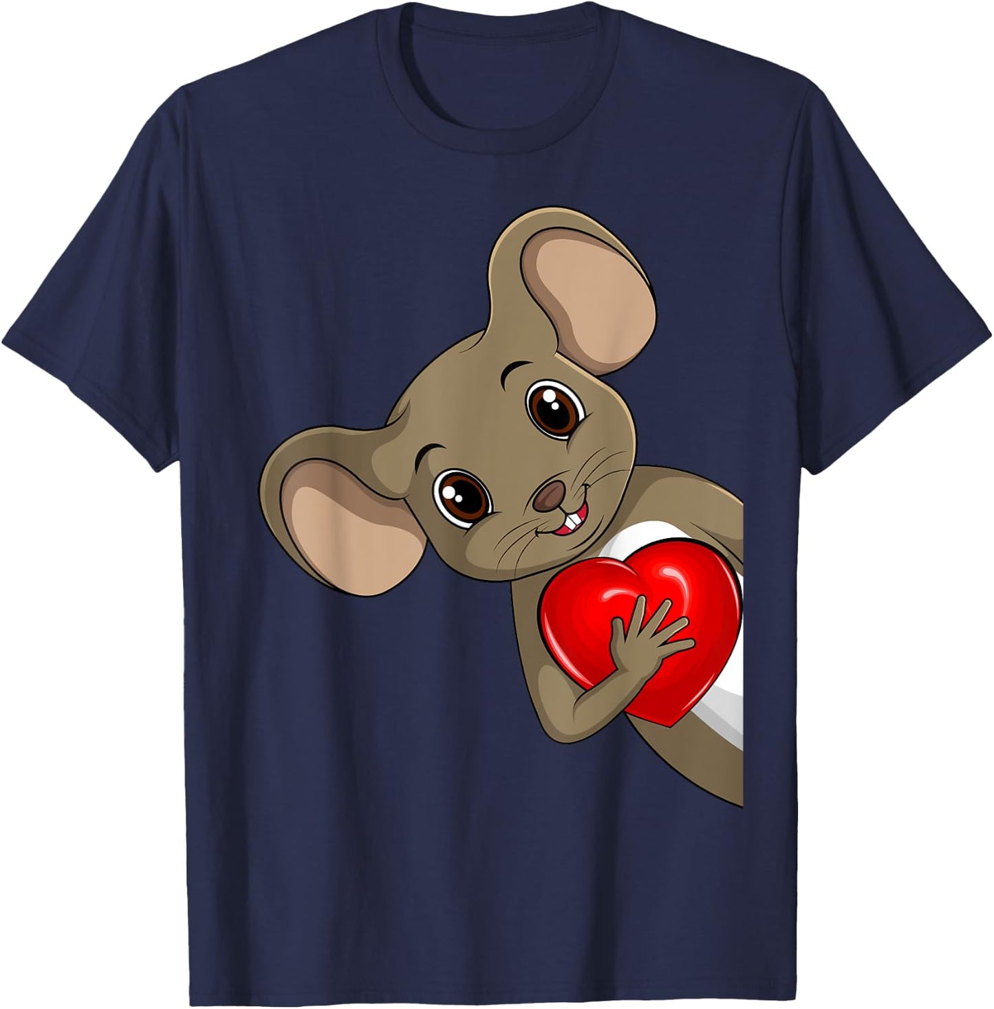 Maus Damen Kinder Mädchen Mäuse T-Shirt - T-Shirt | Navy