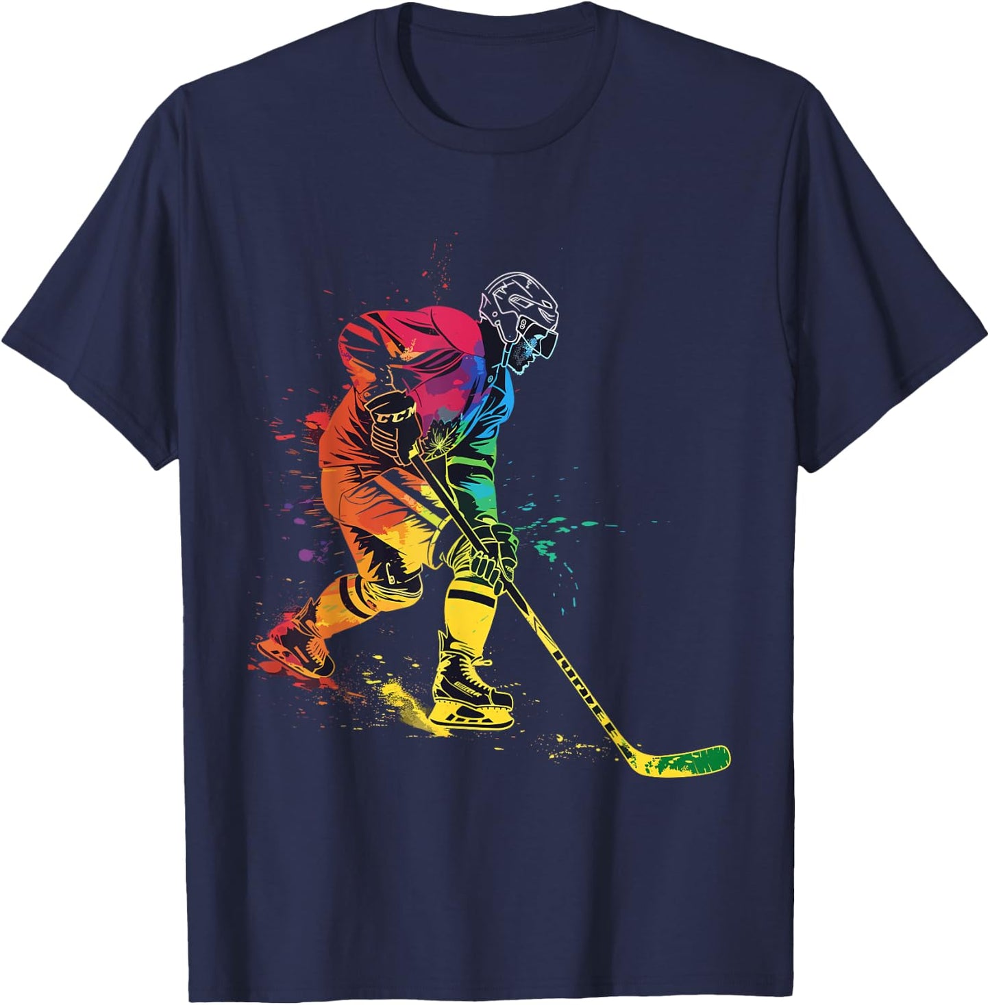Joueur de hockey sur glace T-Shirt - T-Shirt | Navy