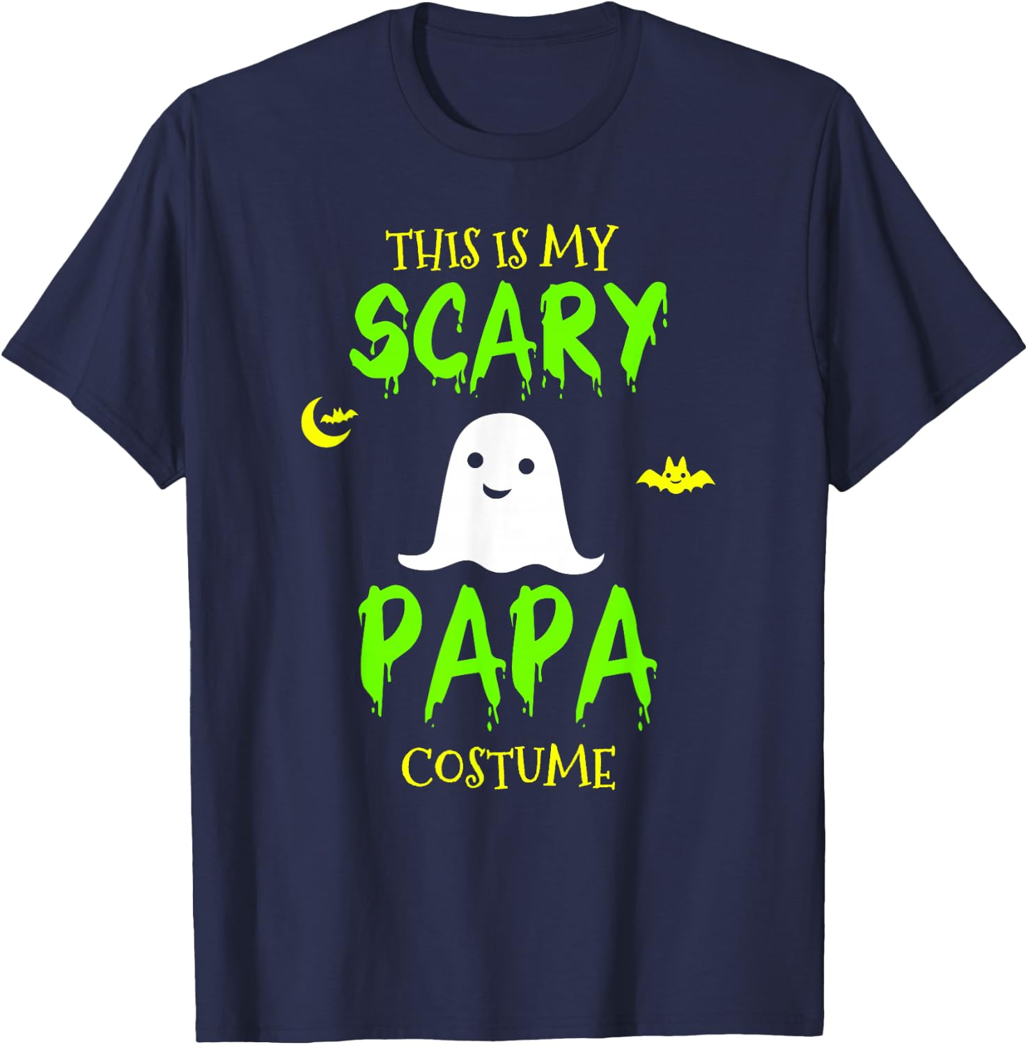 This Is My Scary Papa Costume Halloween Lazy Easy T-Shirt - T-Shirt | Navy
