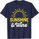 Sunshine and Wine Summer Outdoors T-Shirt - T-Shirt | Navy