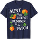 Happy Halloween Day Aunt Of The Cutest Pumpkin In The Patch T-Shirt - T-Shirt | Navy