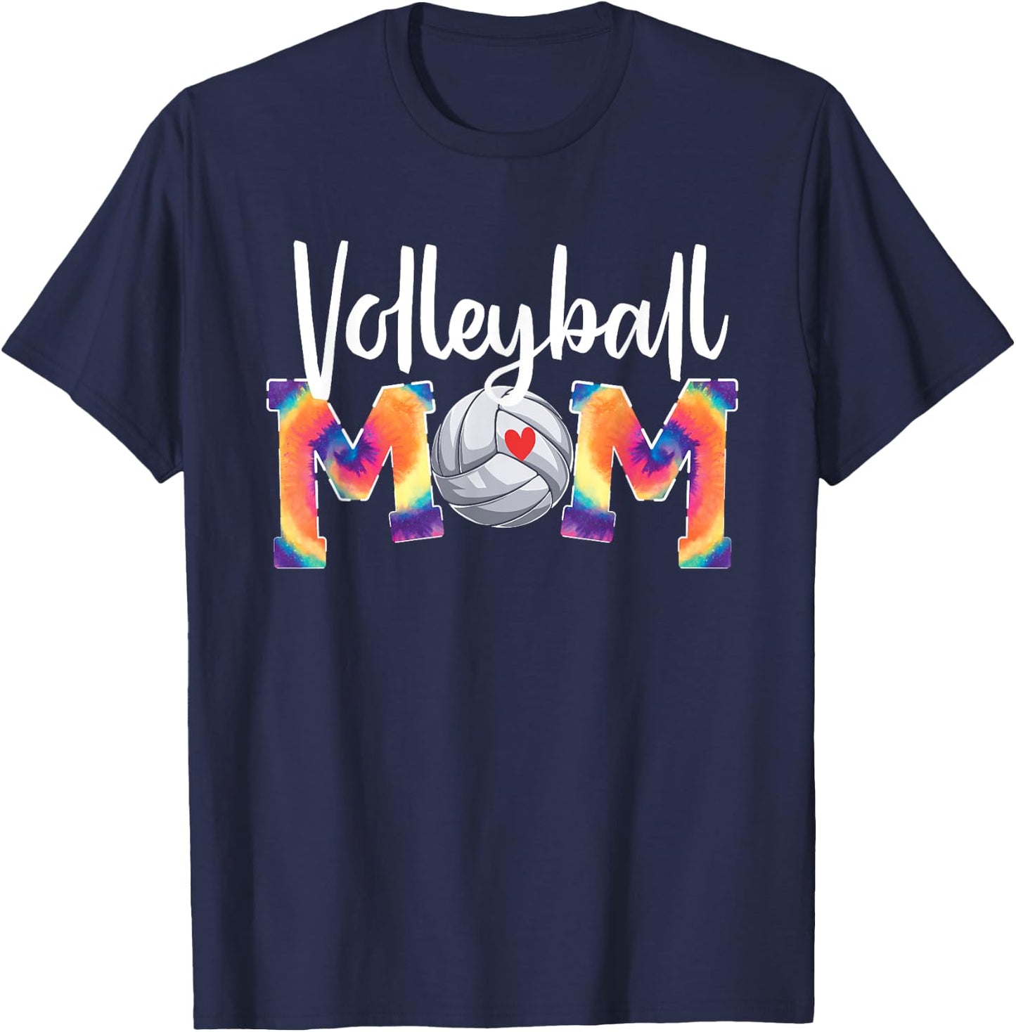 Volleyball Mom Tie-Dye Funny Volleyball Love T-Shirt - T-Shirt | Navy