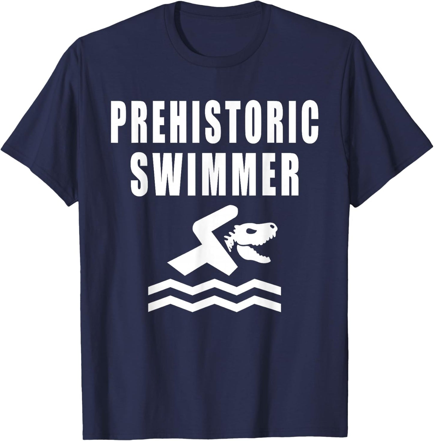Prehistoric Swimmer Dinosaurs Funny T-Shirt - T-Shirt | Navy