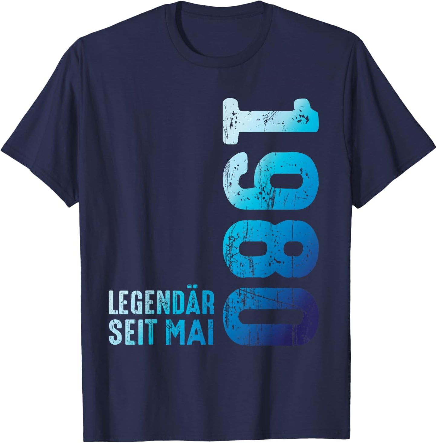 Limited Edition Mai 1980 Legendär Seit Mai 1980 T-Shirt - T-Shirt | Navy