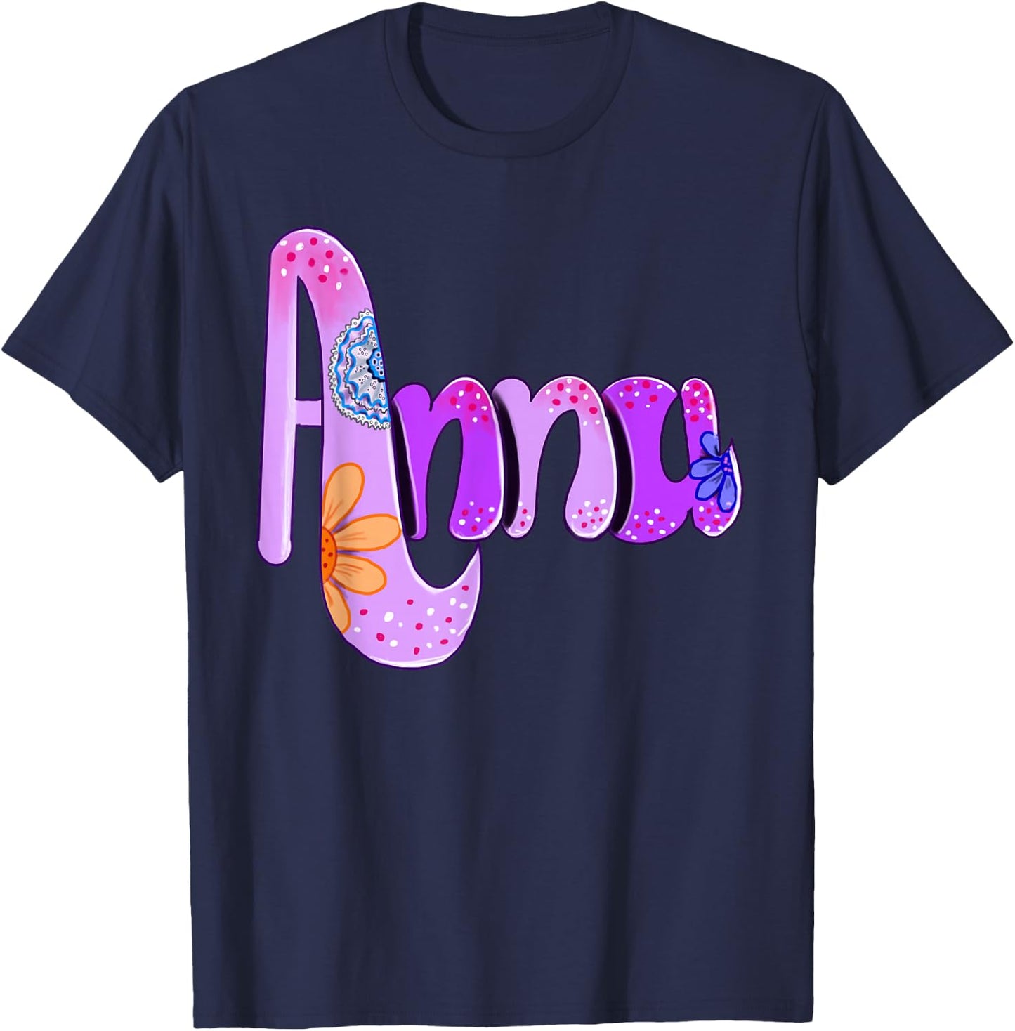 Anna Custom Name for Girls and Women T-Shirt - T-Shirt | Navy