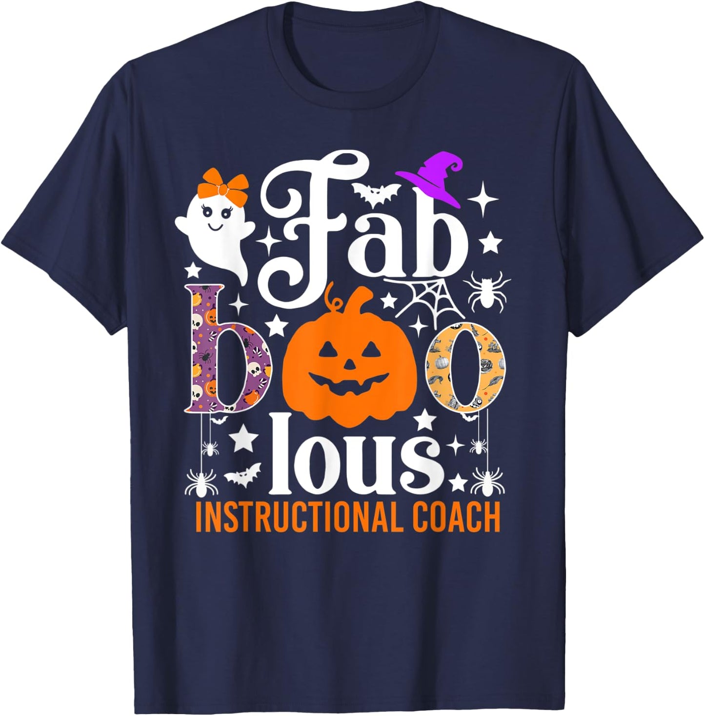 Faboolous Instructional Coach Shirt Funny Boo Halloween T-Shirt - T-Shirt | Navy