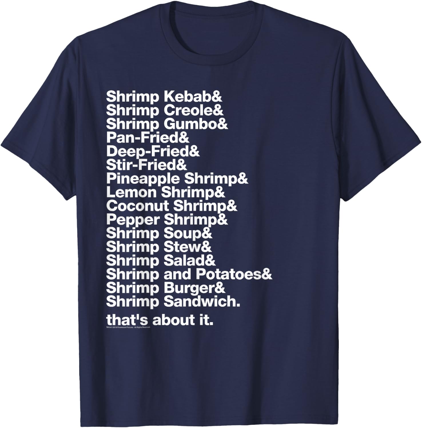 Forrest Gump Shrimp & T-Shirt - T-Shirt | Navy