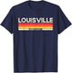 Louisville State of Kentucky 80s 90s Vintage Sunset T-Shirt - T-Shirt | Navy