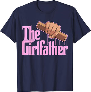 The Girlfather, Girl Dad Daddy's Little Girl, Father's Day T-Shirt - T-Shirt | Navy