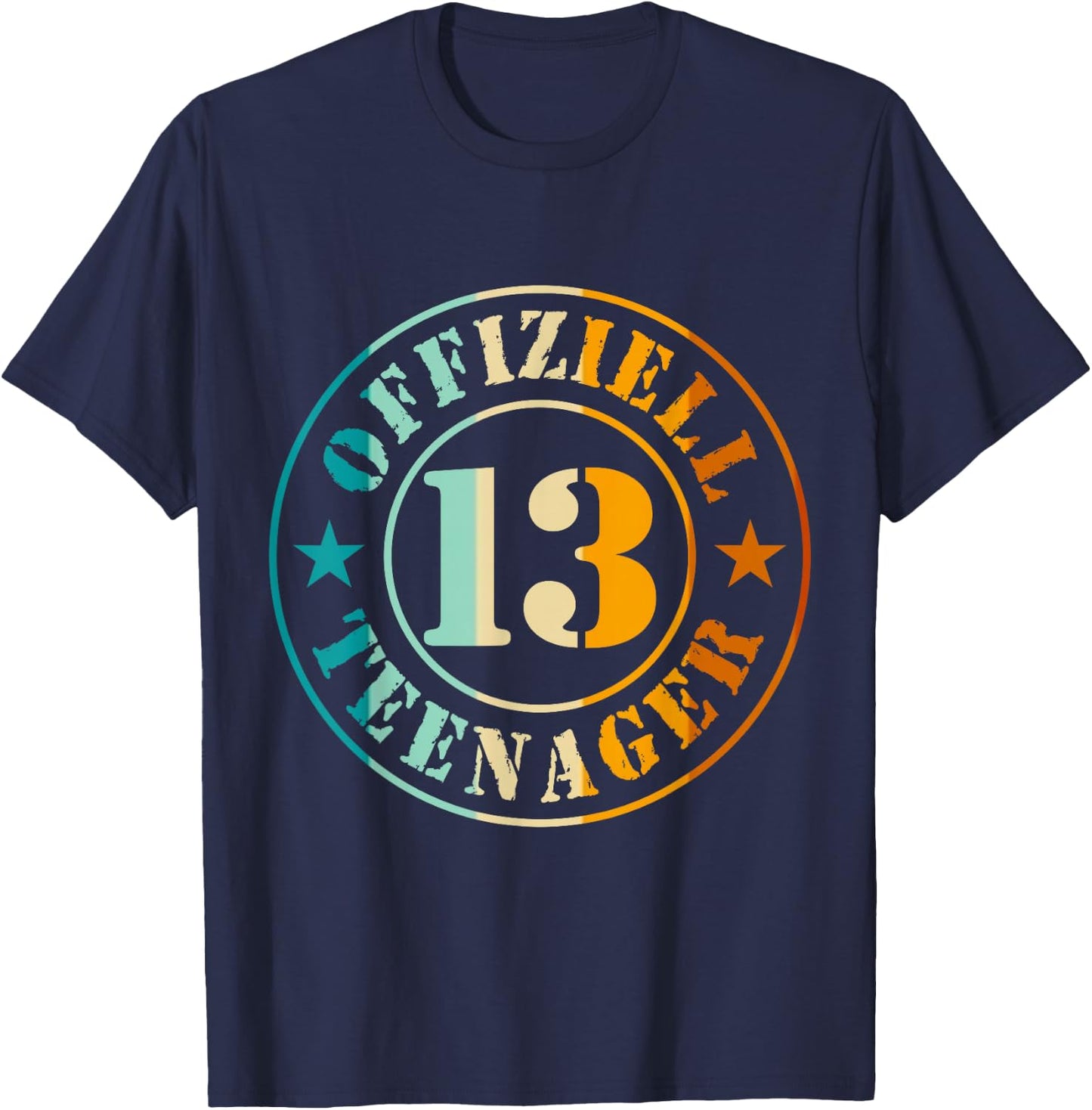 13th Birthday Official Teenager 13 Years Boy Girl , black T-Shirt - T-Shirt | Navy