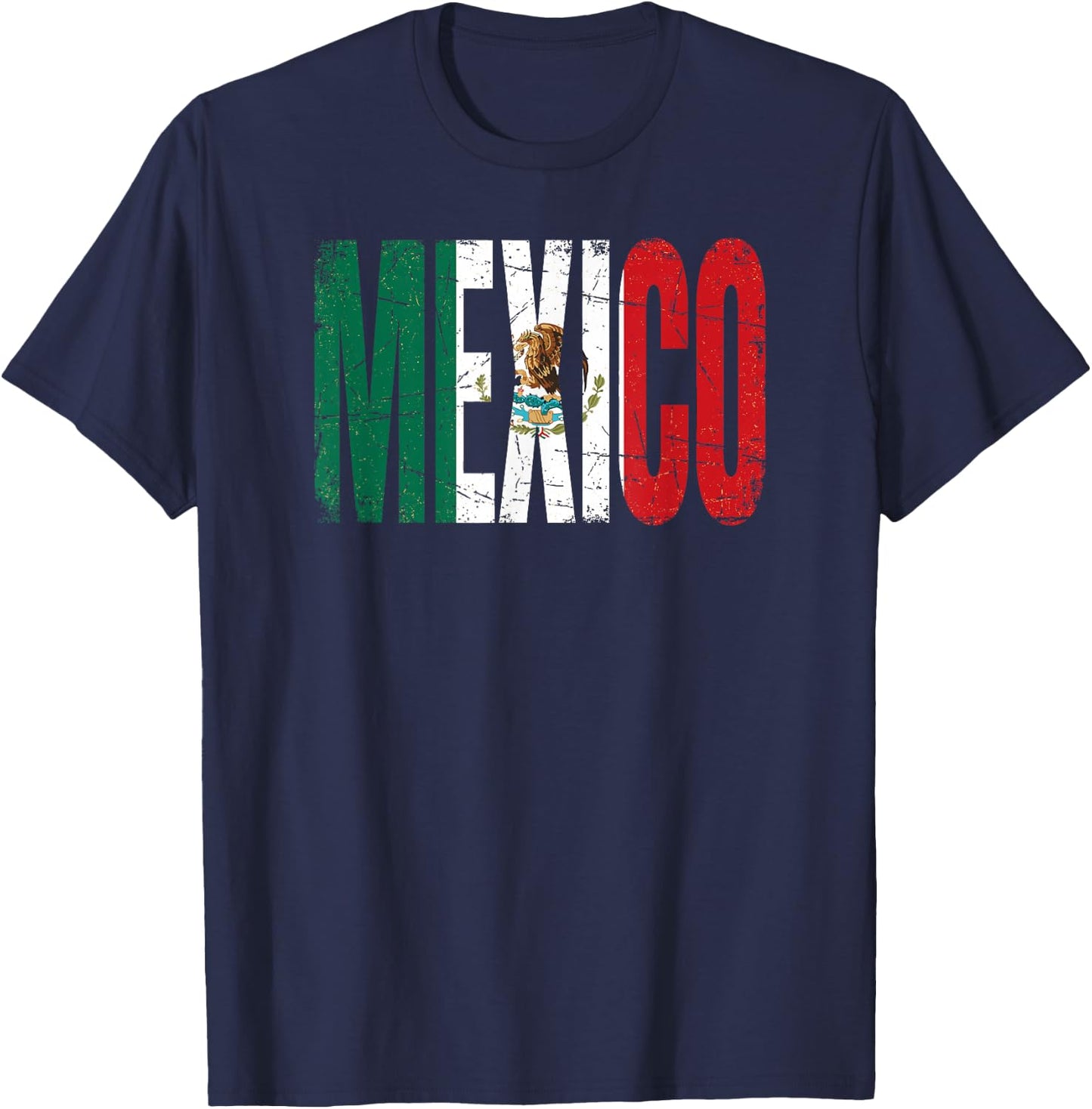 Mexico Flag Mexican Cinco De Mayo Independence Day T-Shirt - T-Shirt | Navy