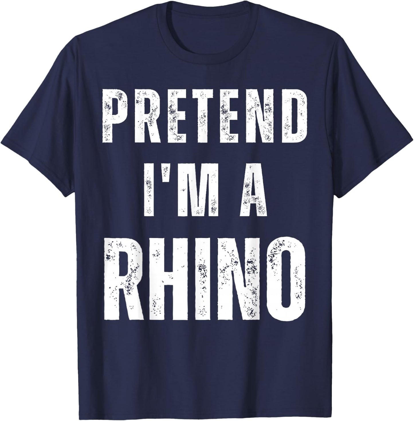 Pretend I'm a Rhino Matching Costume Funny Halloween T-Shirt - T-Shirt | Navy