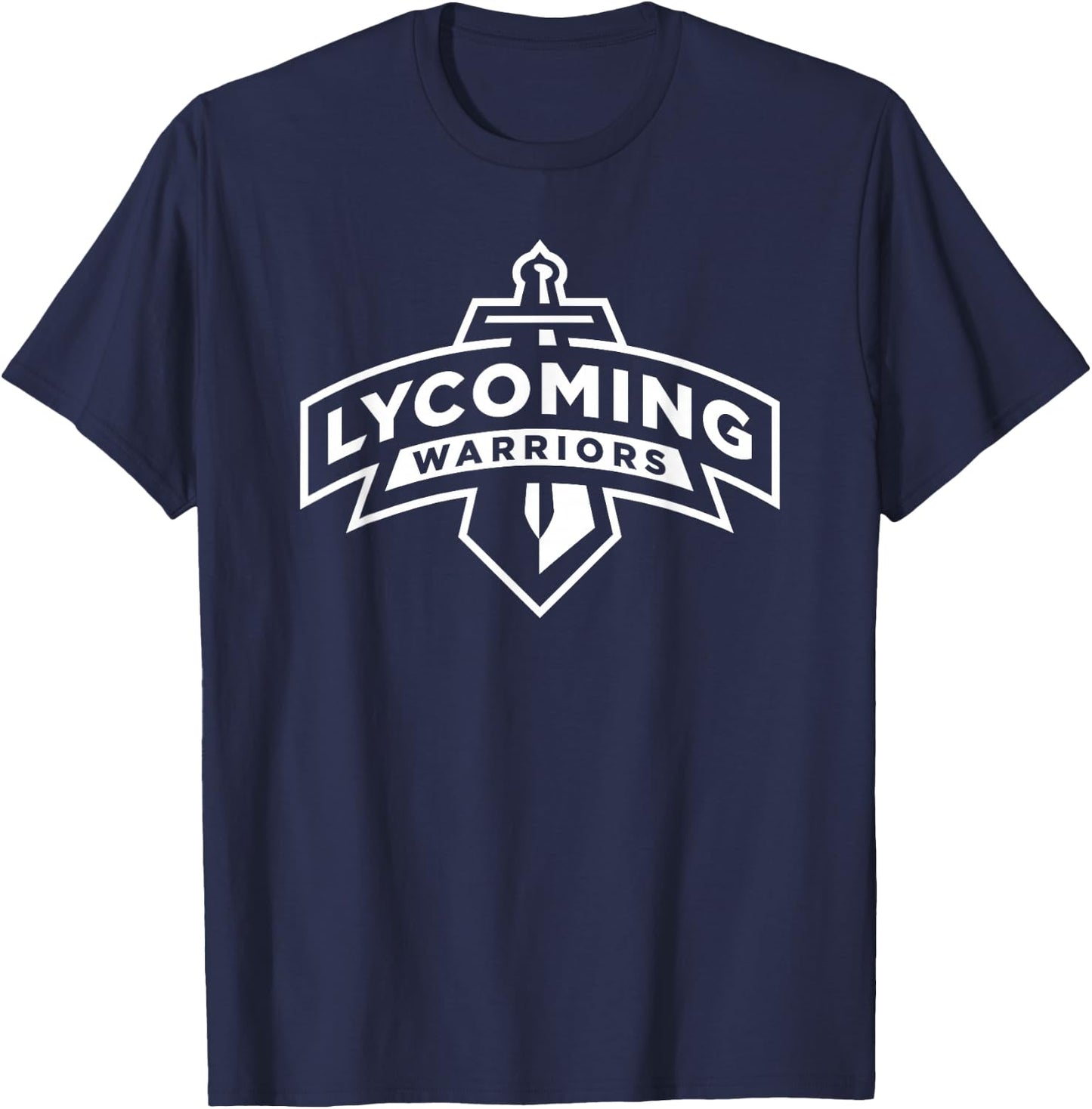 Lycoming Warriors Sword & Shield Logo Lycoming College T-Shirt - T-Shirt | Navy