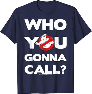 Ghostbusters Who You Gonna Call Logo T-Shirt - T-Shirt | Navy
