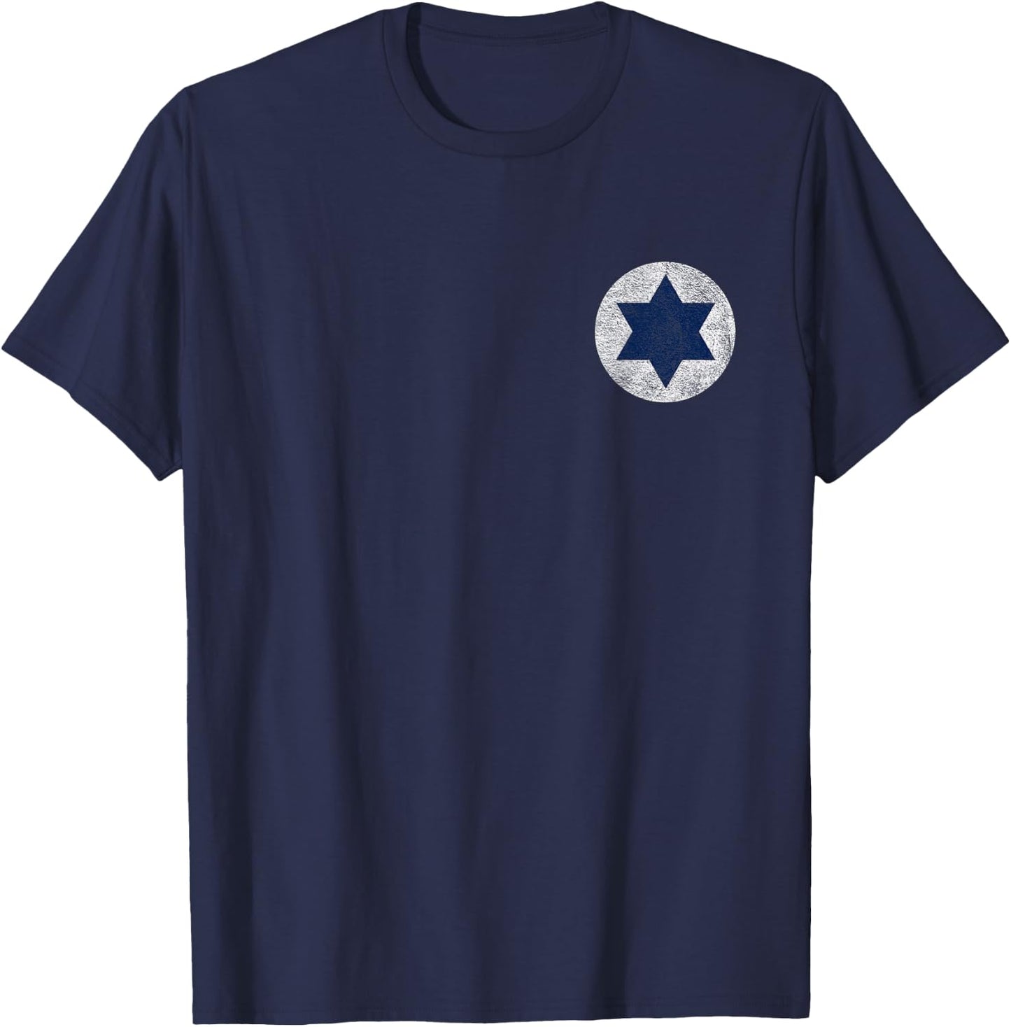 Israeli Air Force Israel Defense Roundel Flag Star of David T-Shirt - T-Shirt | Navy