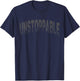 Unstoppable | Motivational Entrepreneur Fitness Statement T-Shirt - T-Shirt | Navy