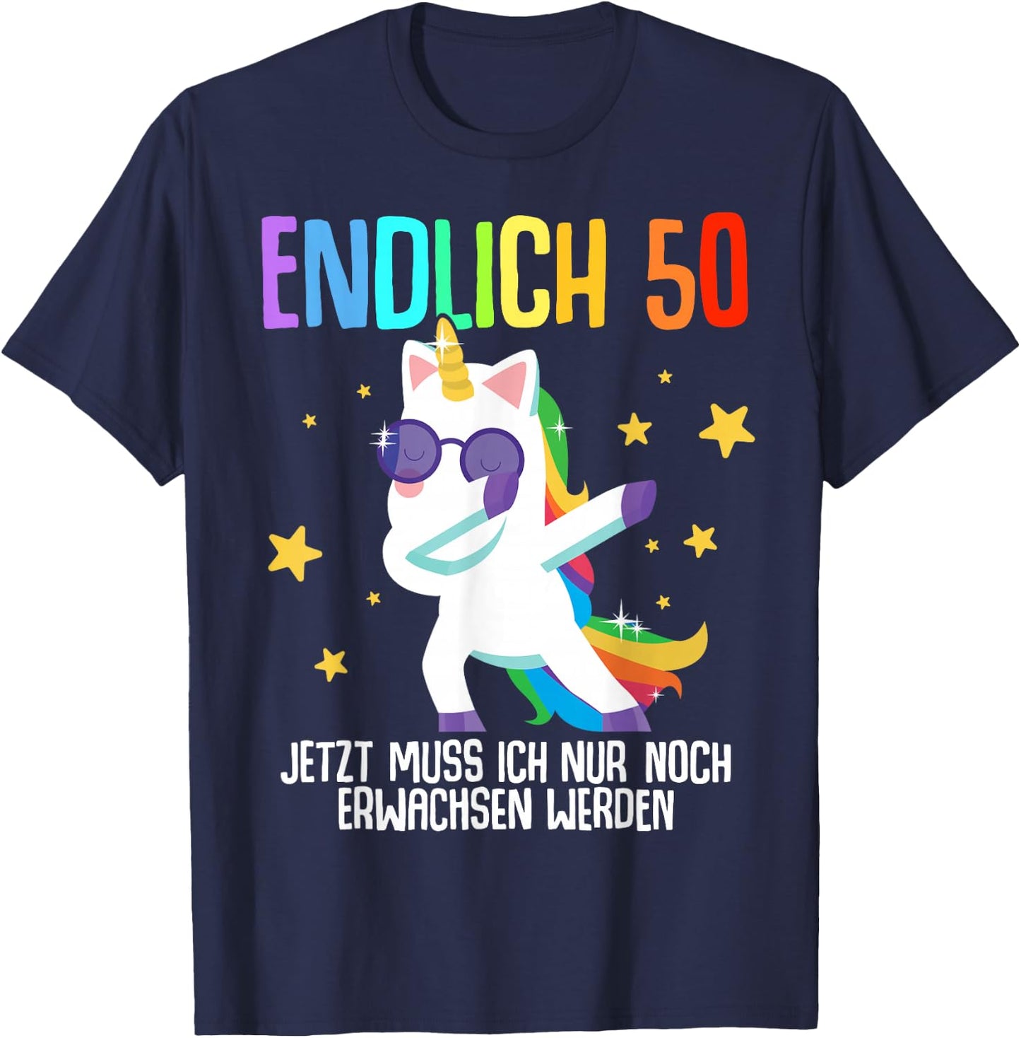 50. Geburtstag Mann Frau 50 Jahre 1976 Deko Lustig Geschenk T-Shirt - T-Shirt | Navy