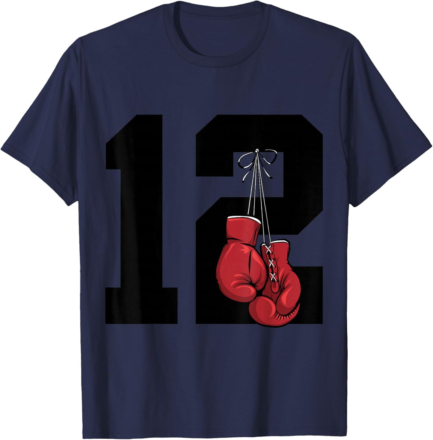 Boxer 12 Year Boxing 12th Birthday T-Shirt - T-Shirt | Navy