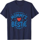 Kids Mothers Day Toddler Boys Shirt Mommys Bestie BFF Boys T-Shirt - T-Shirt | Navy