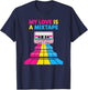 Mixtape rétro Pansexual Haut de Gamme T-Shirt - T-Shirt | Navy