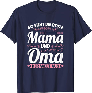 Die besten Mama und Oma der Welt Mama Oma T-Shirt - T-Shirt | Navy