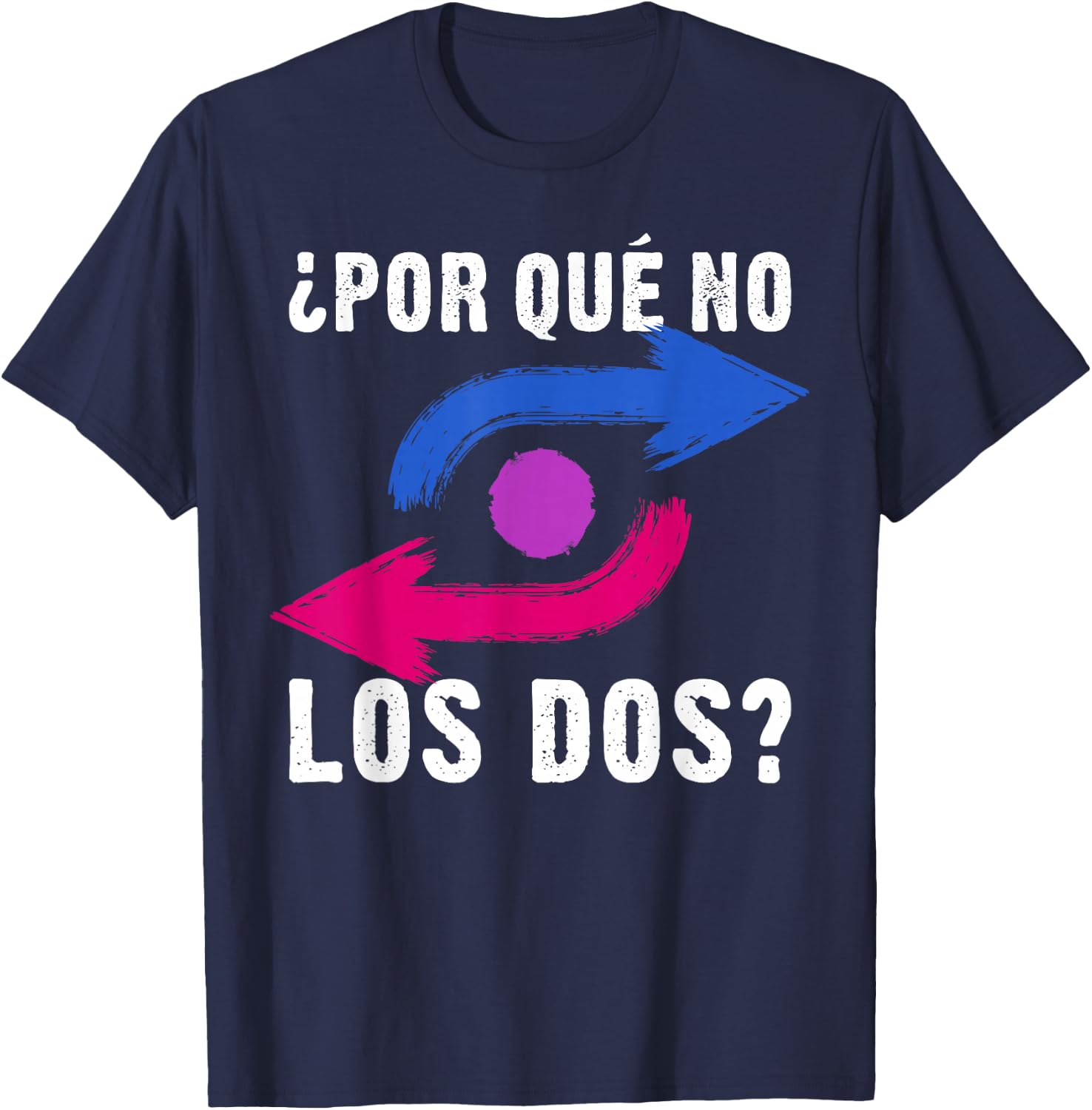 Por Qué No Los Dos Bisexual Pride Colours Arrows T-Shirt - T-Shirt | Navy