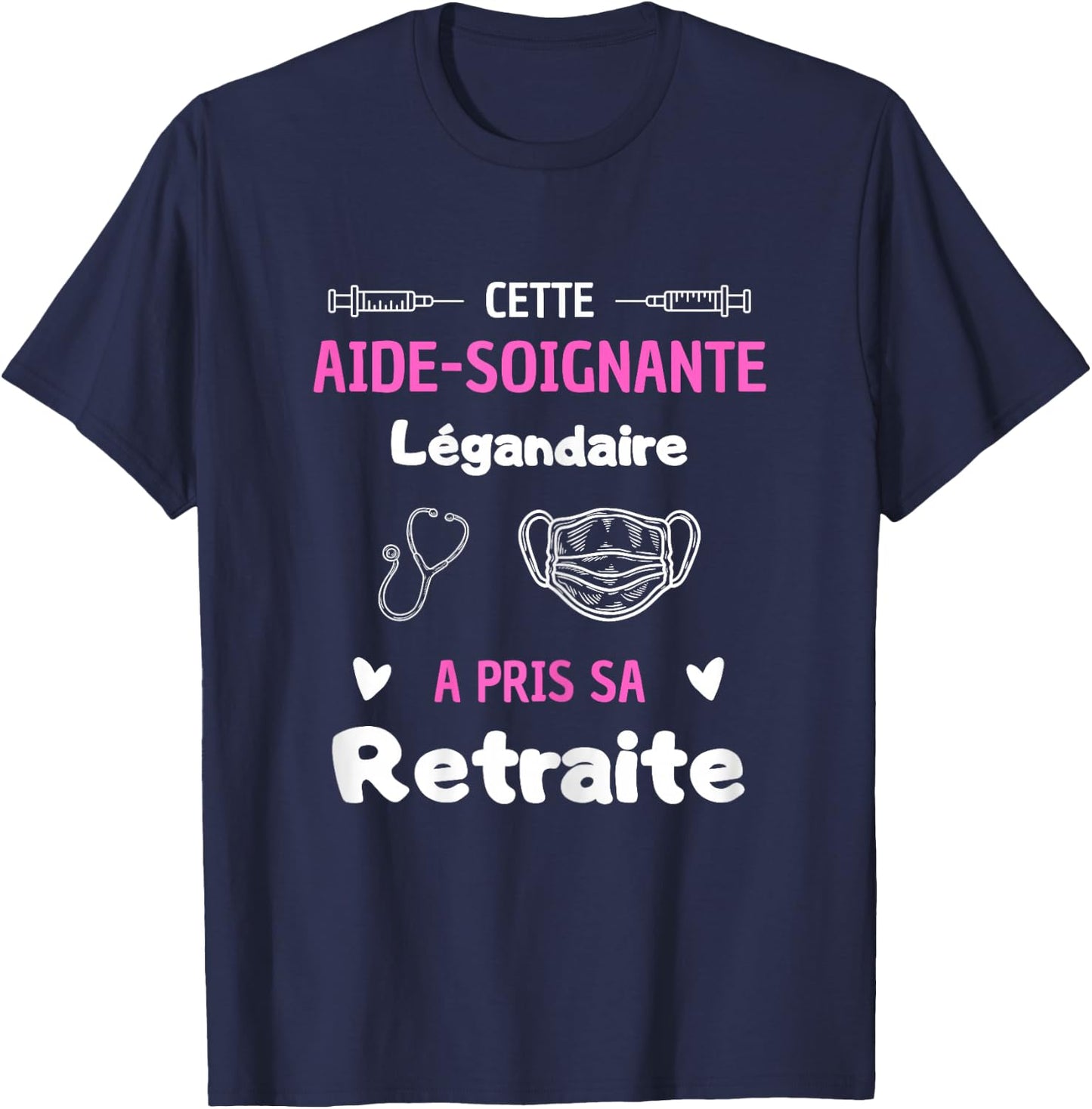 Retirement Caregiver Gift Retirement Caregiver , Black T-Shirt - T-Shirt | Navy