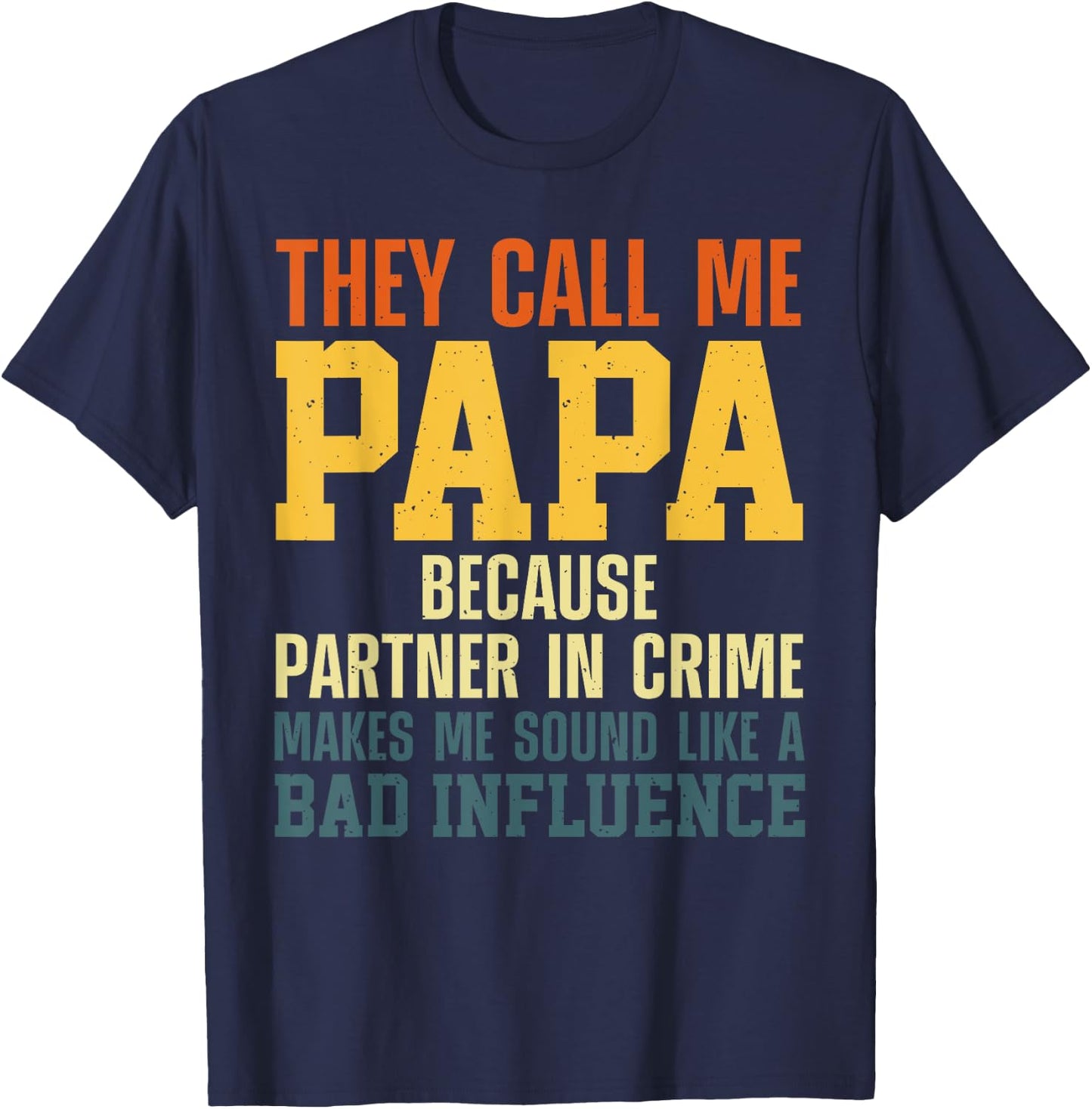 Best Papa Art For Grandpa From Grandkids Father's Day Papa T-Shirt - T-Shirt | Navy