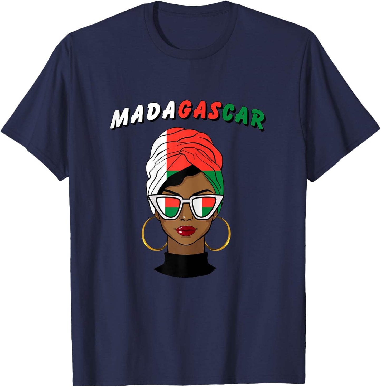 Madagascar, Malagasy flag, Madagascar girl, Malagasy women T-Shirt - T-Shirt | Navy