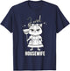Not Domestic Feral Housewife Funny Wife Mom Cat Design Women T-Shirt - T-Shirt | Navy