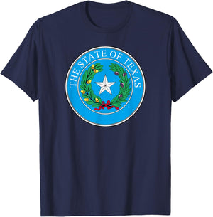 Texas State Seal Flag T-Shirt - T-Shirt | Navy