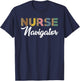 Great Nurse Navigator Leopard Pattern Care Navigator T-Shirt - T-Shirt | Navy