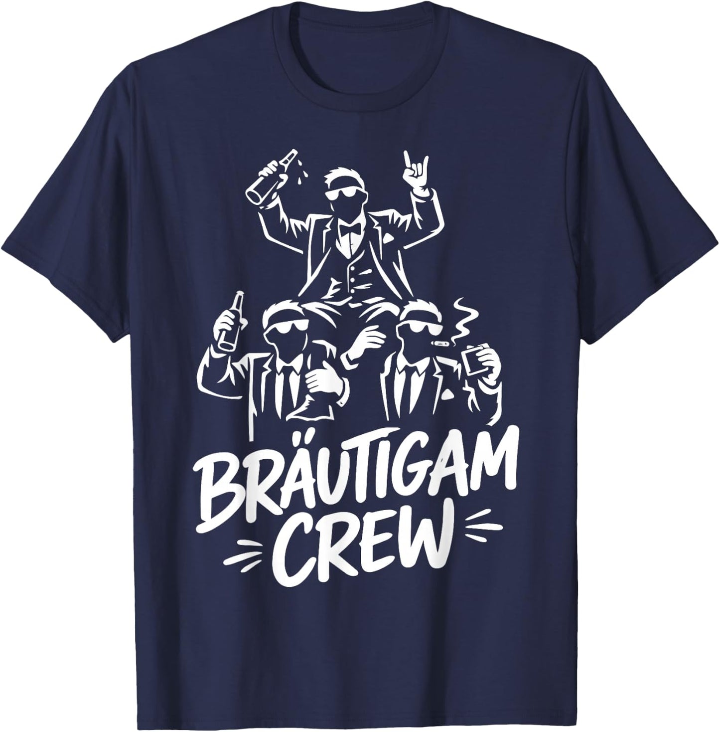JGA Männer Junggesellenabschied Poltern Herren JGA T-Shirt - T-Shirt | Navy