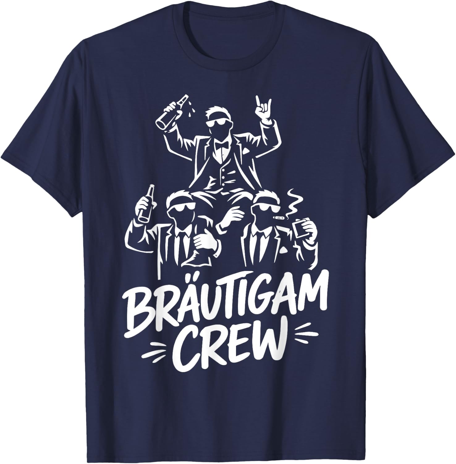 JGA Männer Junggesellenabschied Poltern Herren JGA T-Shirt - T-Shirt | Navy