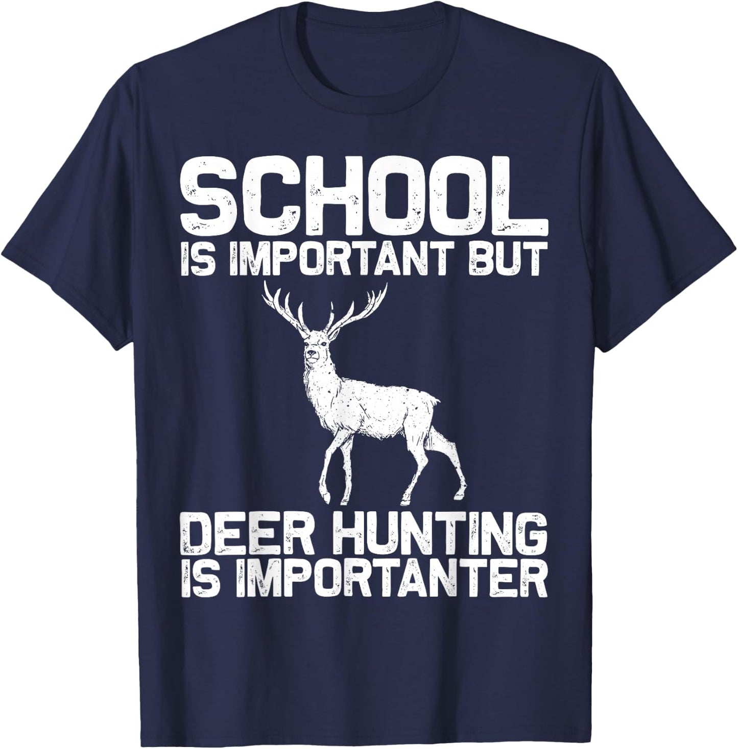 Deer Hunting Design For Boys Men Deer Hunter Deer Hunting T-Shirt - T-Shirt | Navy