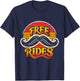 Free Moustache Rides Funny Retro Graphic for Beard Lovers T-Shirt - T-Shirt | Navy