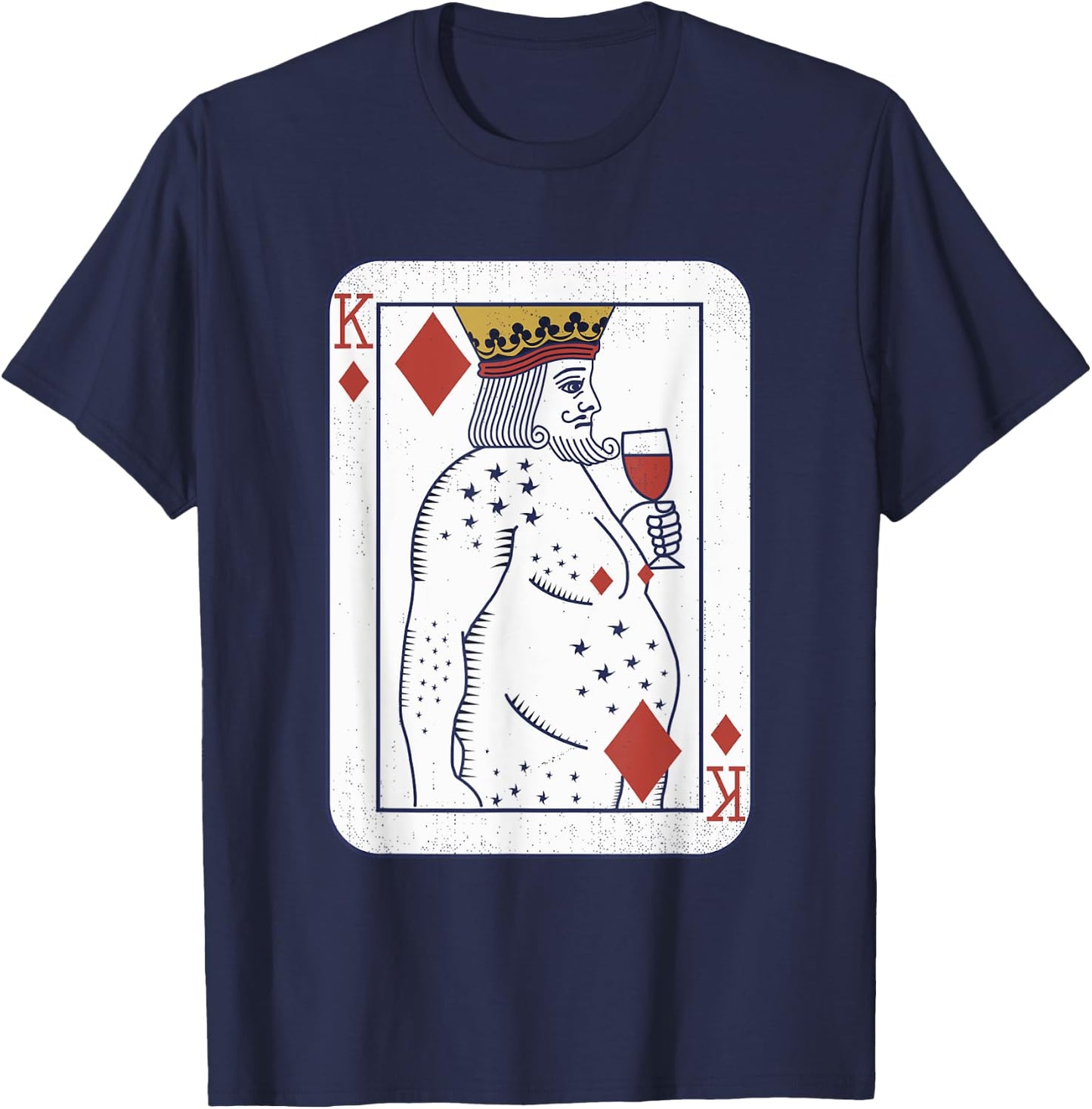 Check King Costume, Sommelier Outfit, Bartender , Black, S T-Shirt - T-Shirt | Navy