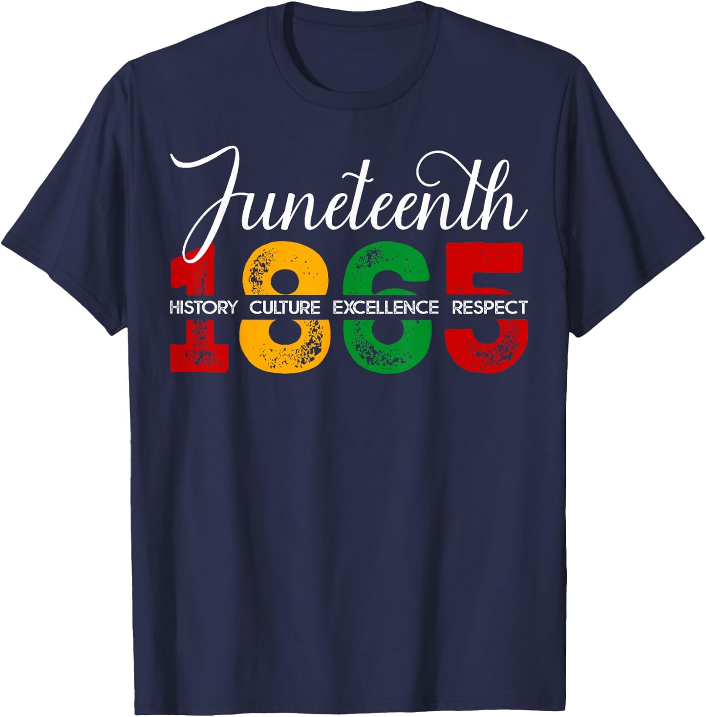 Juneteenth 1865 Independence Day Black History Afro Women T-Shirt - T-Shirt | Navy